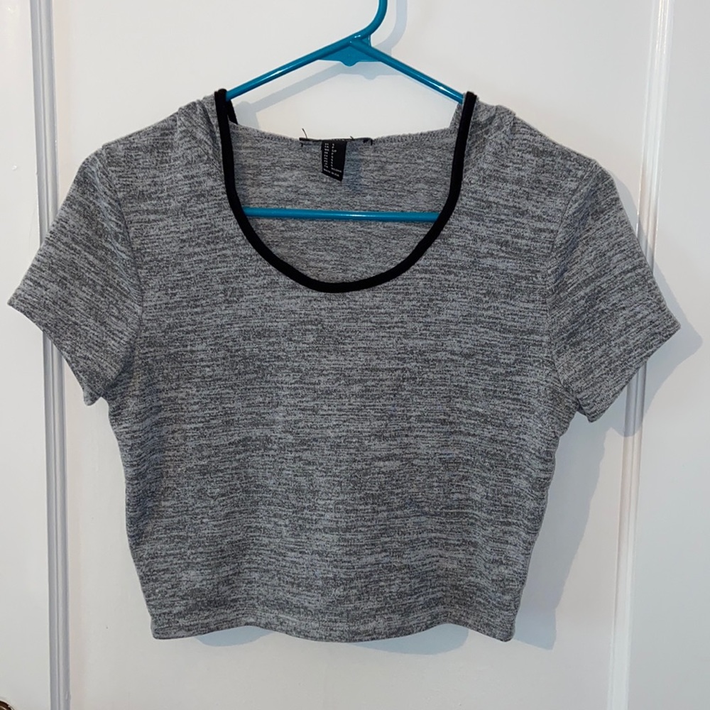 Cropped t-shirt hoodie